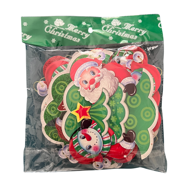 Santa and Snowman Christmas Banner/ Merry Christmas Hanging Banner
