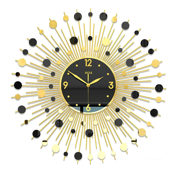 Sunburst Wall Clocks 3D Art Design - Non Ticking
