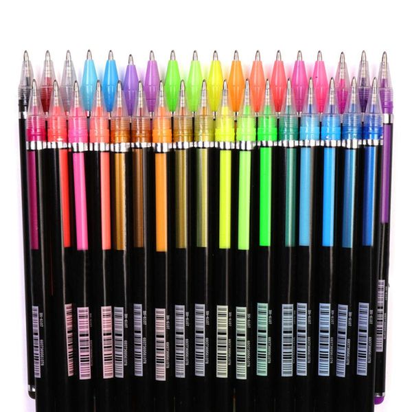 48P Highlighter Pen, Fine Tip Gel Pen with Metallic Neon Milky Glitter Inks
