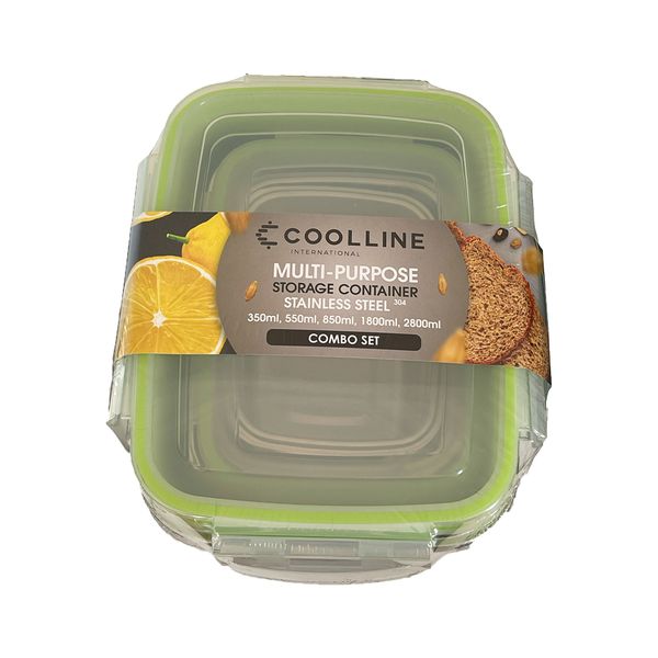 5 Pack - Stainless Steel Storage Containers set