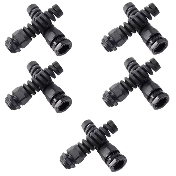 Tool Waterproof M12 Flex Spiral Strain Relief Connector Set Of 10 -6.5cm
