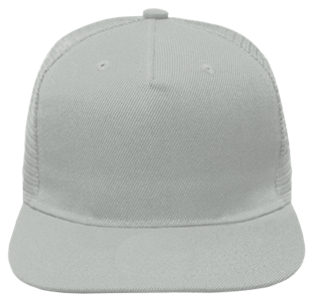 A-Frame Flat Peak Cap (White image