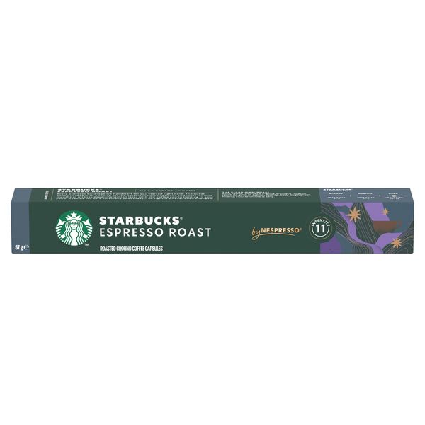 STARBUCKS Espresso Roast by NESPRESSO Dark Roast Coffee 53g box of 10