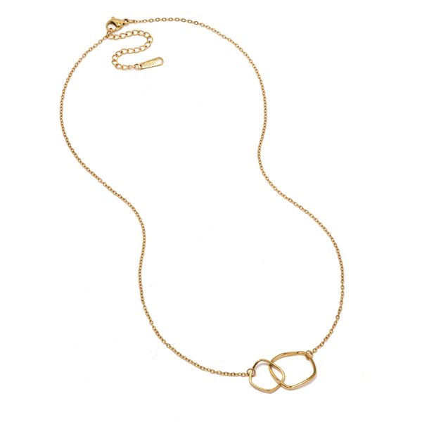 Steel My Heart Waterproof Interlinked Abstract Stainless Steel Necklace