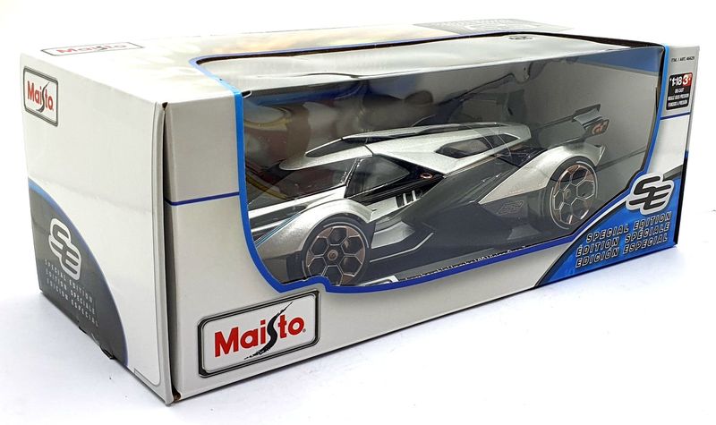 Maisto Lamborghini V12 Vision Gran Tourismo - Silver Model - 1:18 Scale