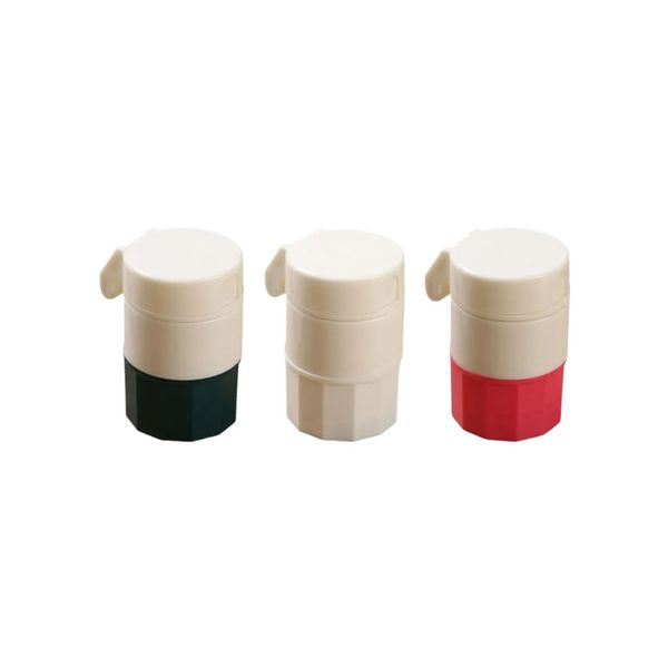 Set Of 3 Portable 4-layer Pill Cutter Mill Storage Case