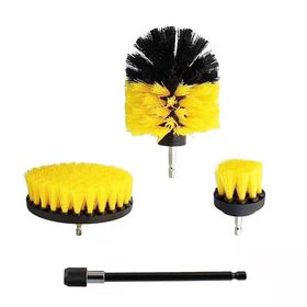 3-pc Flat Head & Rounded Head Drill Cleaning Scrubbing Brush