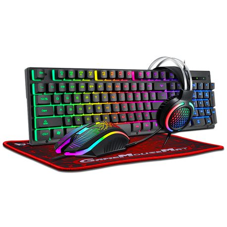 T-Wolf Keyboard, Mouse, Headset and Mousepad Gaming Combo