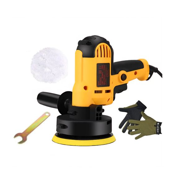 700W 5-Inch 125mm Car Buffer &amp; Polisher Machine with Gloves, Spanner &amp; Pad