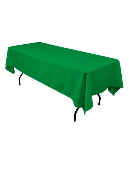Dark Green Plain Rectangular Tablecloth