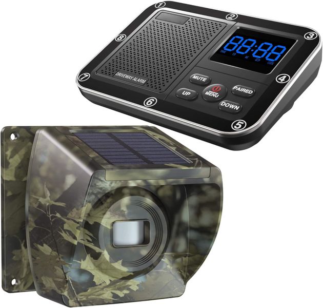Solar Driveway Alarm,Outdoor Motion Sensor &amp; Detector Driveway Alert System