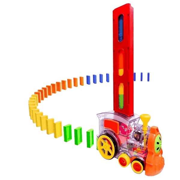 Domino Train Set with Blocks - 60 Pcs. Fun and Colorful Train