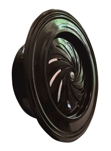 Vent outlet wall grille round sliding adjustable 118mm Brown