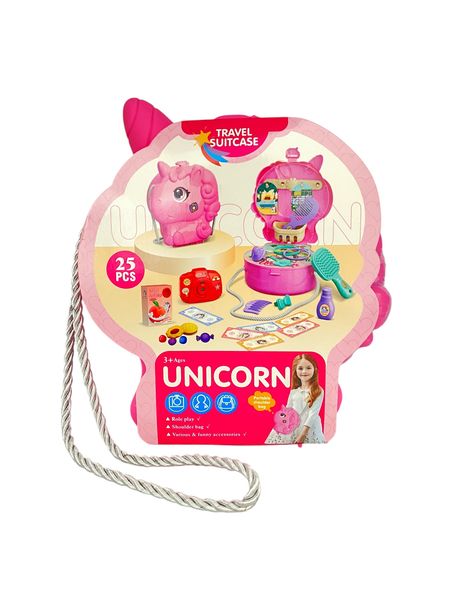 Unicorn Travel Suitcase Role Play Set - 25 Pieces