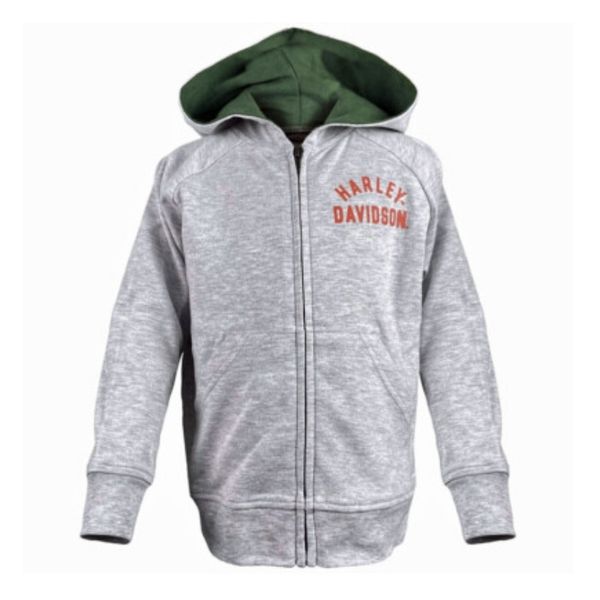 Boys Bar &amp; Shield Logo Knit Zip-Up Hoodie