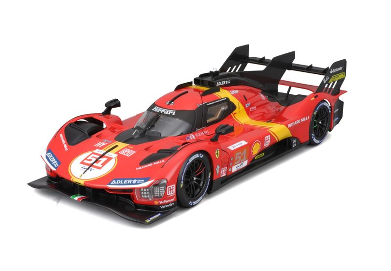 Bburago 1/18 Ferrari 499P 24h Le Mans Hypercar 2023 #51 (27cm Long)