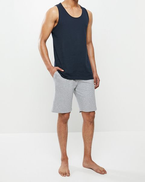 Men's Superbalistcotton Vest &amp; Knit Shorts Sleep Set - Navy