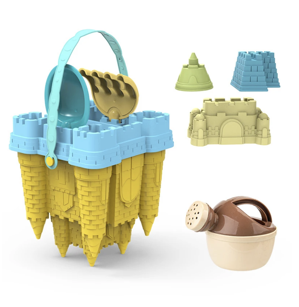 Toy Beach Castle Bucket Play Sand Set 29cm - 7 Pieces