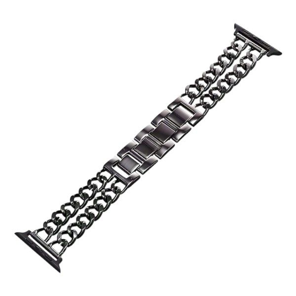 Chain-Link Design Apple Watch Strap With Link Removal Tool - Black