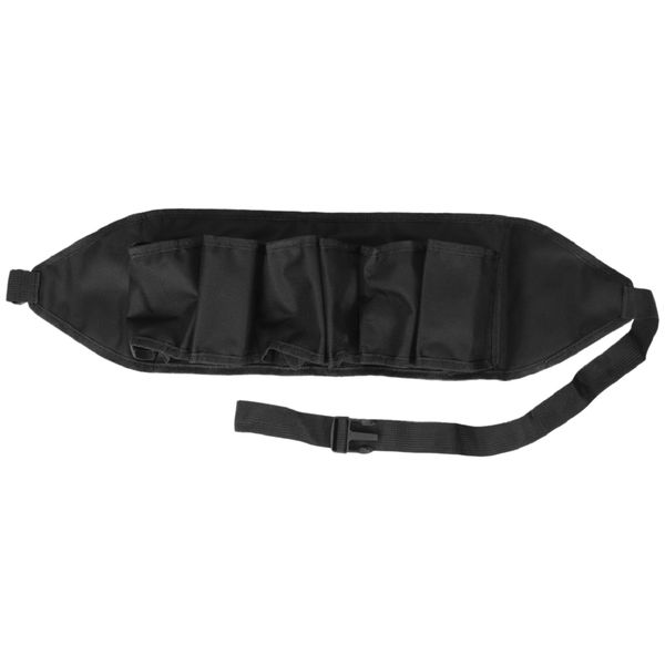 6 Pack Bottle Waist Beer Belt Bag Wine Bottles Holder Black