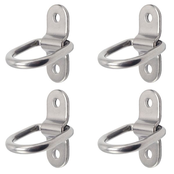 Tool Stainless Steel D-Ring Lashing Tie Down Anchor Set Of 4 (6cm)