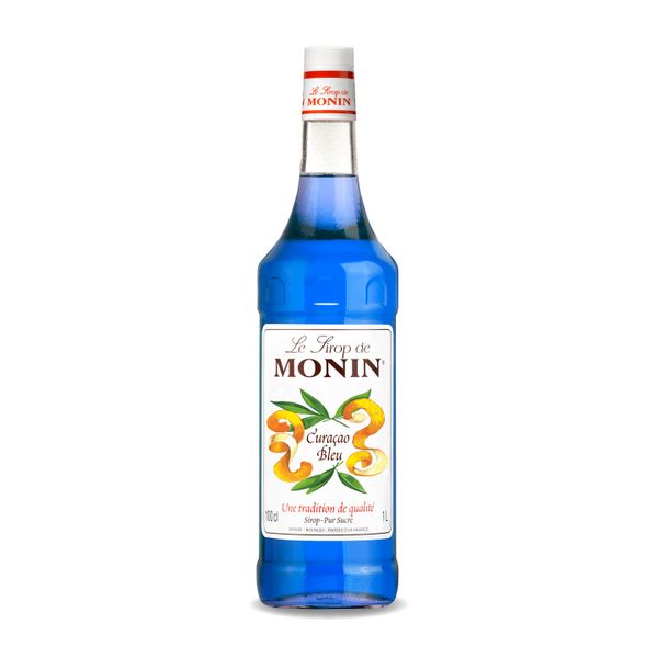 MONIN Premium Blue Lagoon/Blue Curacao 1L HA - Vibrant Orange Zest Flavor