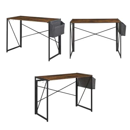 Anchor Home Office Folding Desk Computer Table with 4 hooks 