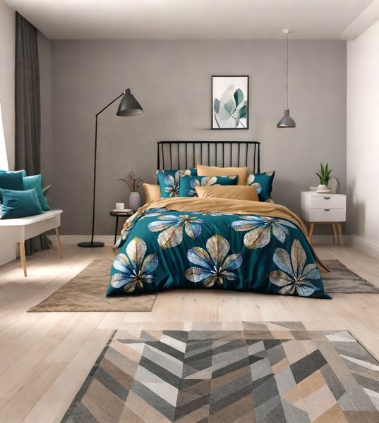Green, Brown Polyester Classic All tc Duvet Cover