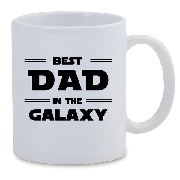 White Ceramic Mug 350ml - Best Dad In The Galaxy