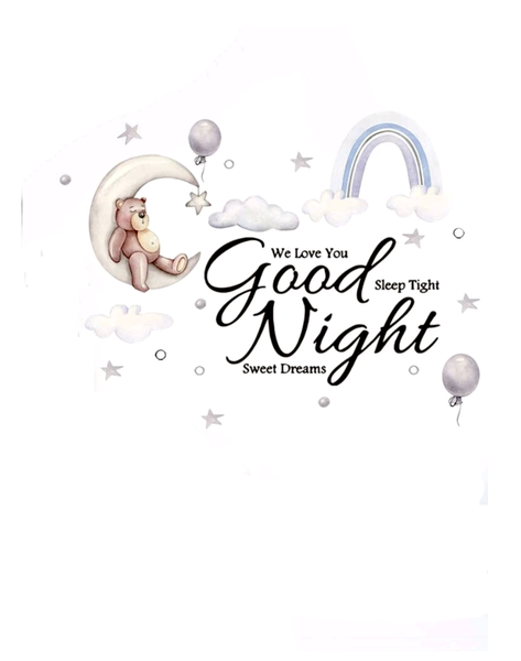 Animal Print Wall Sticker, Decor Nursery/Bedroom/Playroom, Good Night