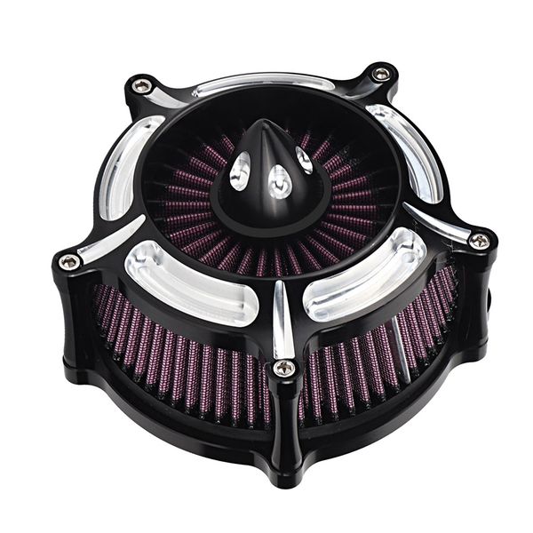 Air Intake Filter for Motorcycle with Four-Hole Turbine Design