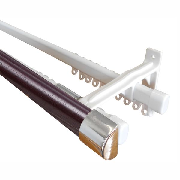 33mm Half Round/ Double Track 2.5m - Mahogany