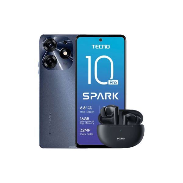 TECNO SPARK 10 Pro Black 256GB 4G DS + TECNO Earbuds