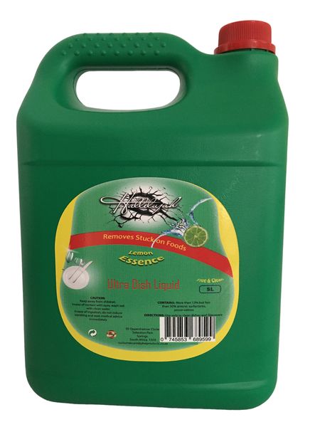 Hallelujah Ultra Dish Liquid Lemon Essence 5Liters
