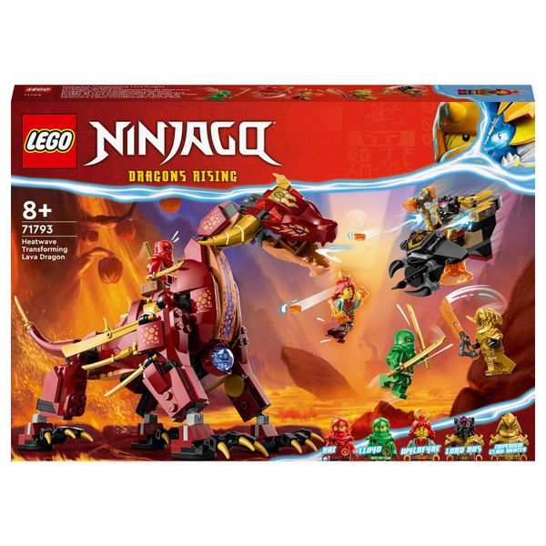 LEGO® NINJAGO® Heatwave Transforming Lava Dragon 71793 Building Toy Set (479 Pieces)