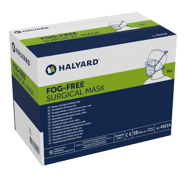 Halyard Fog-Free Surgical Mask 50 Piece (49214)