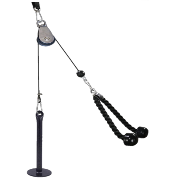 DIY Fitness Cable Pulley System With Loading Pin &amp; Tricep Strap