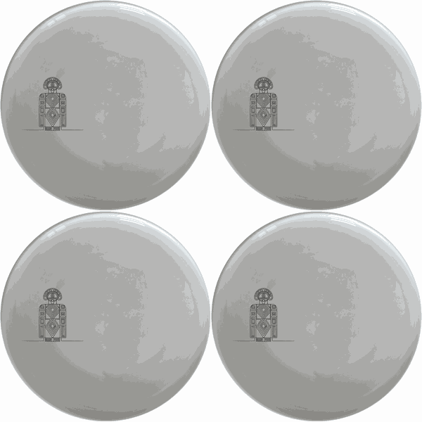 Ndebele Pattern Design Dinner Plate Set of 4 - Range 1