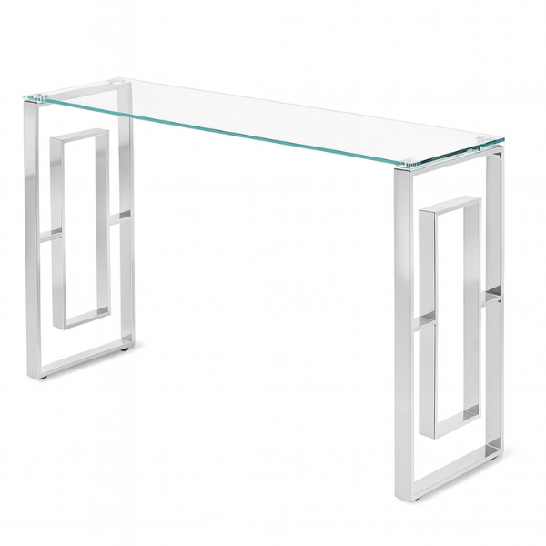 Sara Console Table Stainless Steel Glass
