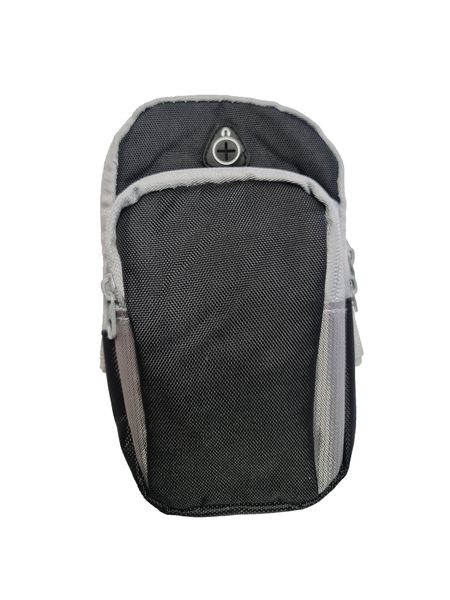 GS Cellphone Carry Gym/Running Pouch &amp; Key Holder - Black/Grey