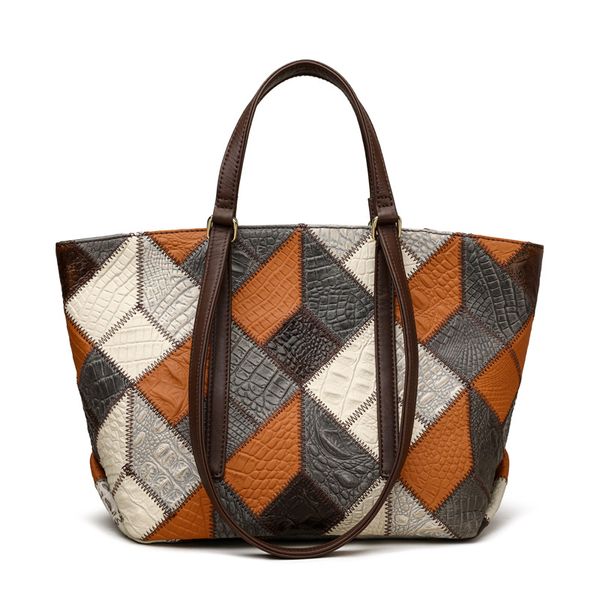 CCAMO genuine leather ladies new high fashion color matching shoulder bag
