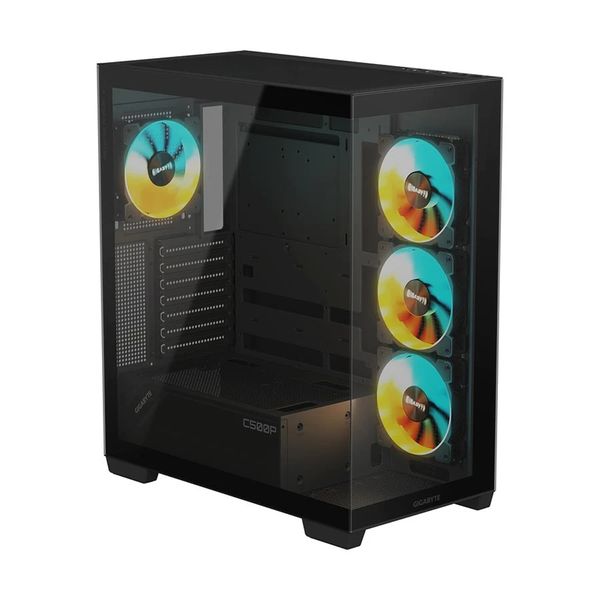 Gigabyte C500 Panoramic Stealth ATX Mid Tower PC Case - Black