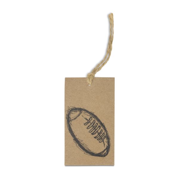 Gift Tags - Rugby Ball - Kraft Paper - Brown Note Cards - Pack of 10