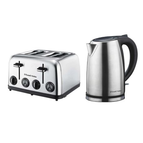 Packs: Nordic Polished Stainless Steel Cordless Kettle & 2 Slice Toaster -  Swan