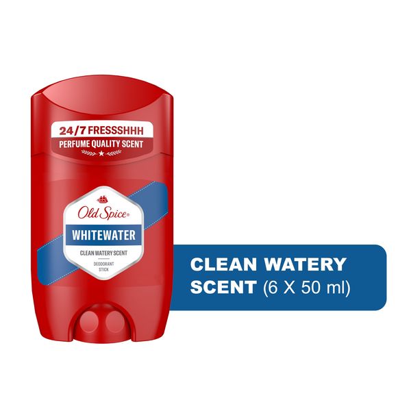 Old Spice Deodorant Stick Whitewater - 6 x 50ml