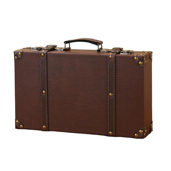 Decor Vintage Trunk Suitcase Luggage Collectible Storage Box