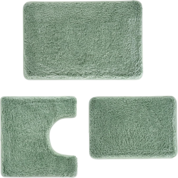3 Pack Bathroom Floor Mat Set