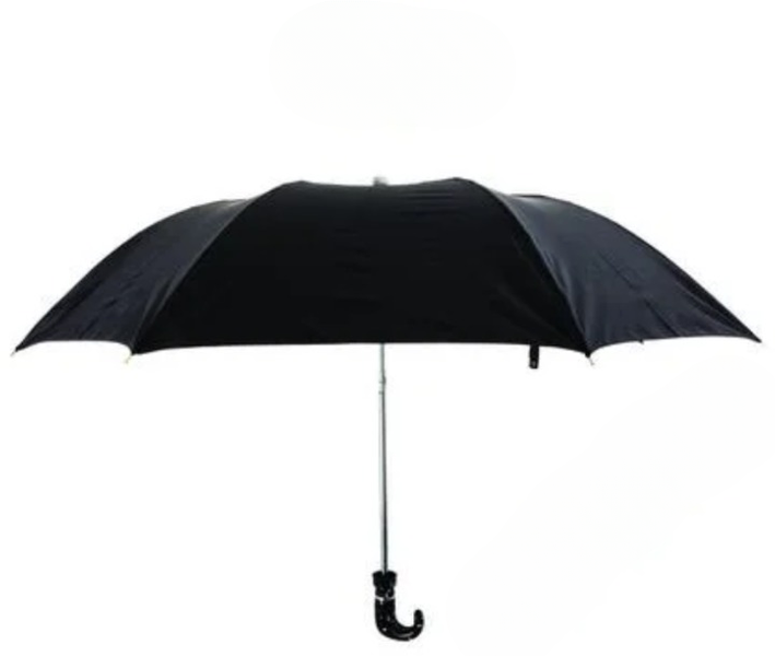 Portable Black Gents Folding Umbrella - 94cm Protection