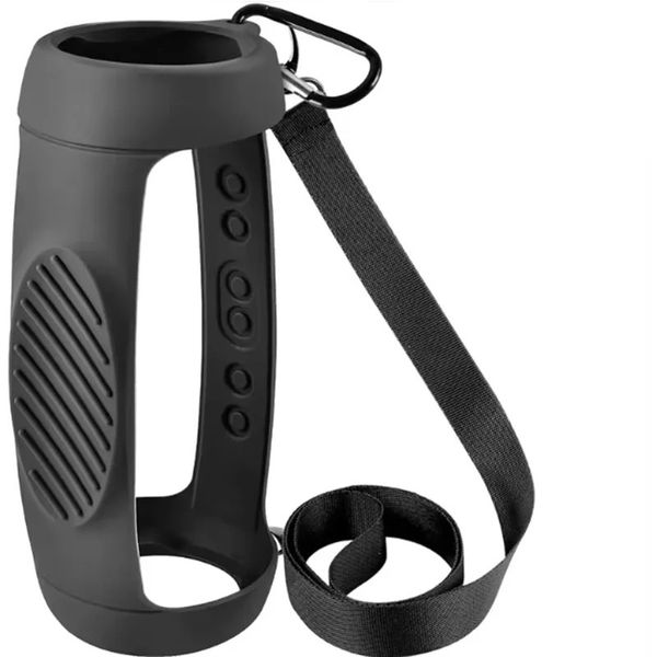 Silicone Protective Case Compatible with JBL Charge 5 Bluetooth Speaker carabiner strap