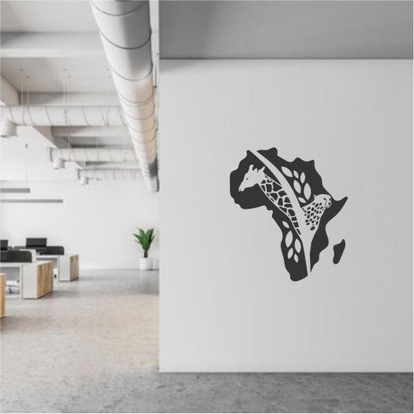 Africa Map Art Decals Vinyl Sticker